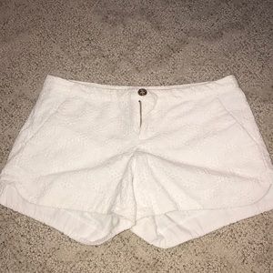 Lilly Pulitzer White Eyelet Shorts